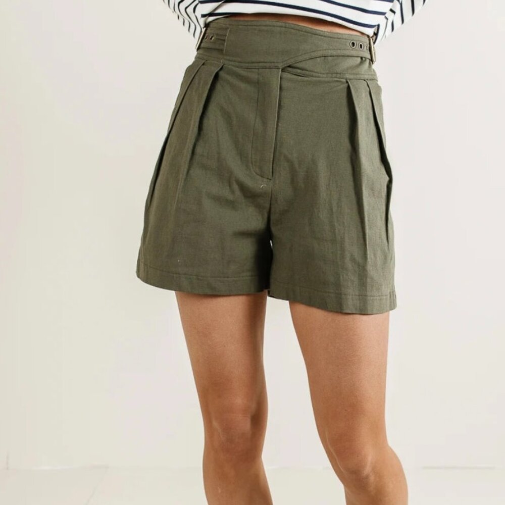 NWT bohme olive green Remington utility shorts w/ pockets, women's size XL